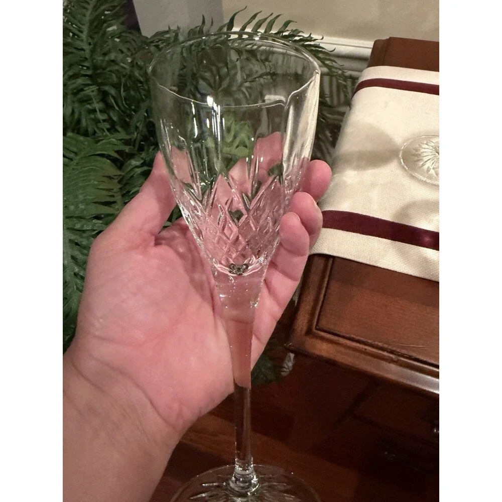 Set of Six Royal Doulton Crystal Wine Goblets Earlswood Collection